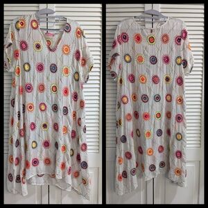 Ruby Yaya Embroidered Tunic Kaftan Dress Size XL